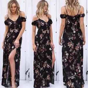 Floral Off Shoulder Maxi Dress